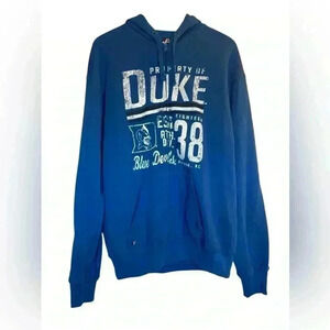 Duke Full Zip Graphic Hoodie Blue‎ Devils Basketball March Madness NCAA Large